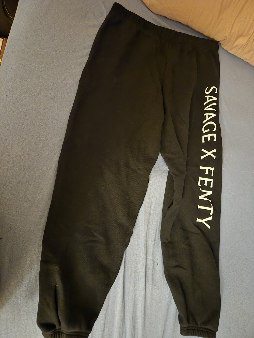 Savage X Fenty Black Logo Jogger Pants